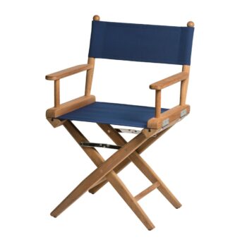 Teak Directors Chair with Navy Canvas