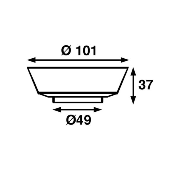 Surface Mount Comet Light Dimensions