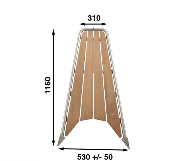 Solid Teak Gennaker Bowsprit Measurements