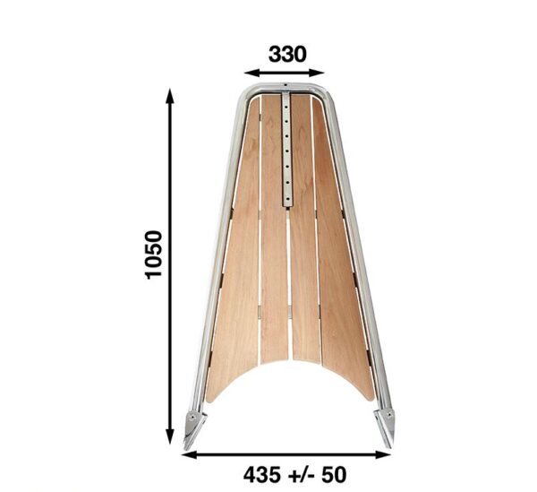 Solid Teak Performance Bowsprit - Measurement