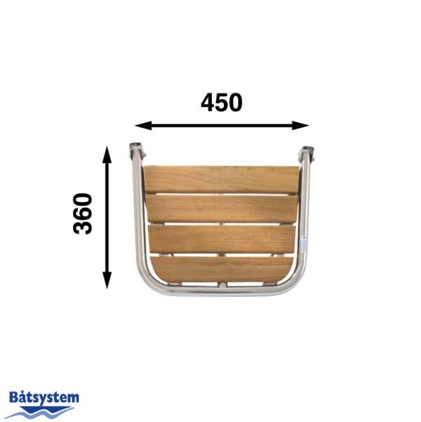 450mm teak powerboat bathing platform