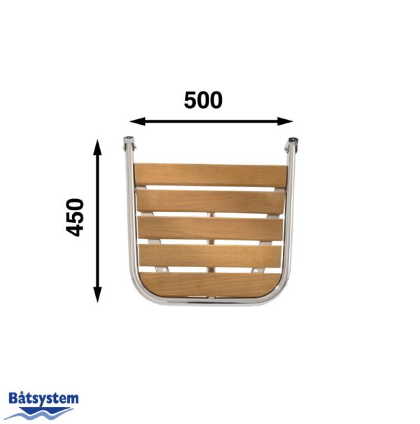 500mm teak powerboat bathing platform