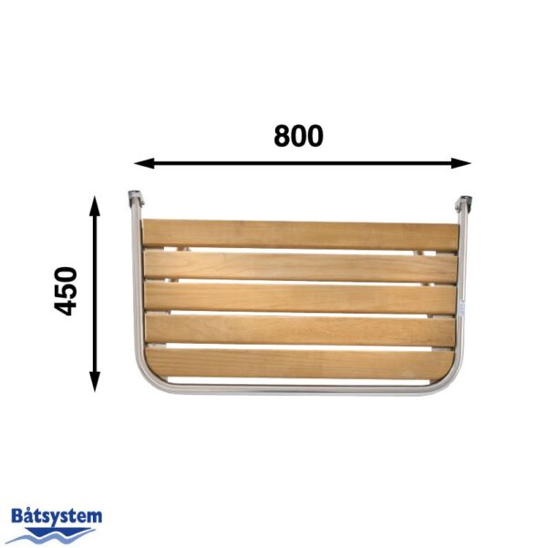 800mm teak powerboat bathing platform