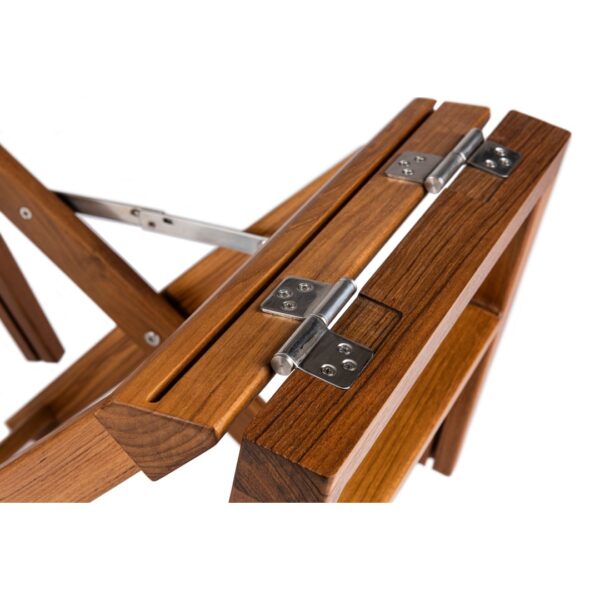 Solid Teak Directors Chair The Edge - Stainless Steel Hinges