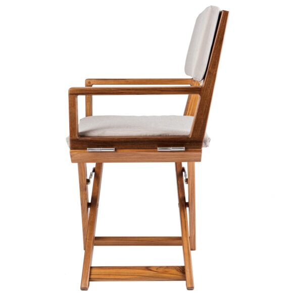 Solid Teak Edge Directors Chair Oiled - Forza Sand 2