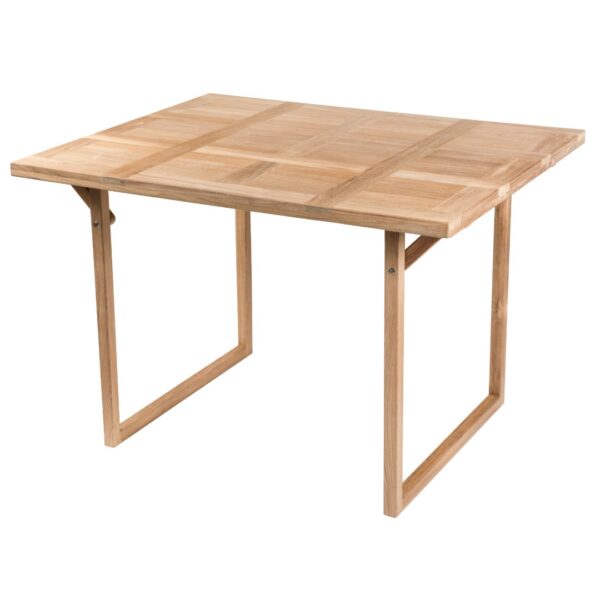 Solid Teak Folding Table Un-Oiled - Wicker