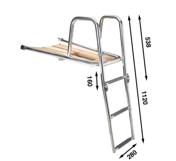 14 BUT48PB Bowsprit with 3 Step Ladder Measure e1638455230527